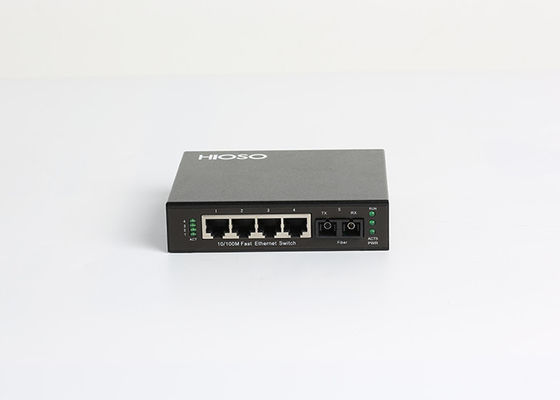 4 10 / 100M TP 1 100M FX Port Optical Ethernet Switch CCC تأیید
