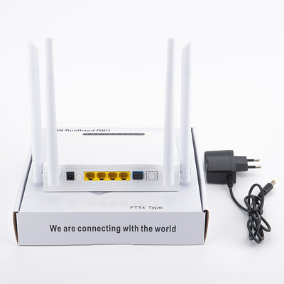 HiOSO Dual Band ONU 4GE WIFI پوشش پلاستیکی XPON ONU برای محلول FTTH FTTO